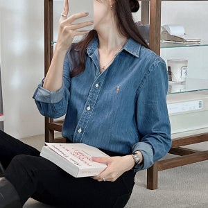 폴로 랄프로렌 보이즈 여성 샴브레이 데님셔츠(2컬러)