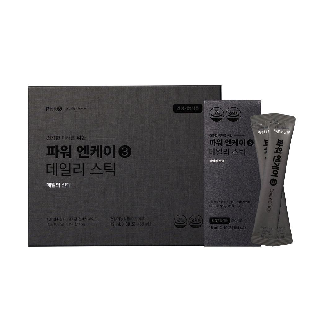 파워엔케이3 침향 황칠 녹용 프리미엄 <b>홍삼스틱 15ml</b> x 30개입