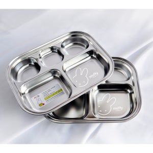 미피 겹쳐지는 스텐식판 5구 2p 유아 캐릭터 어린이집 유치원 배식판 초등학생 급식