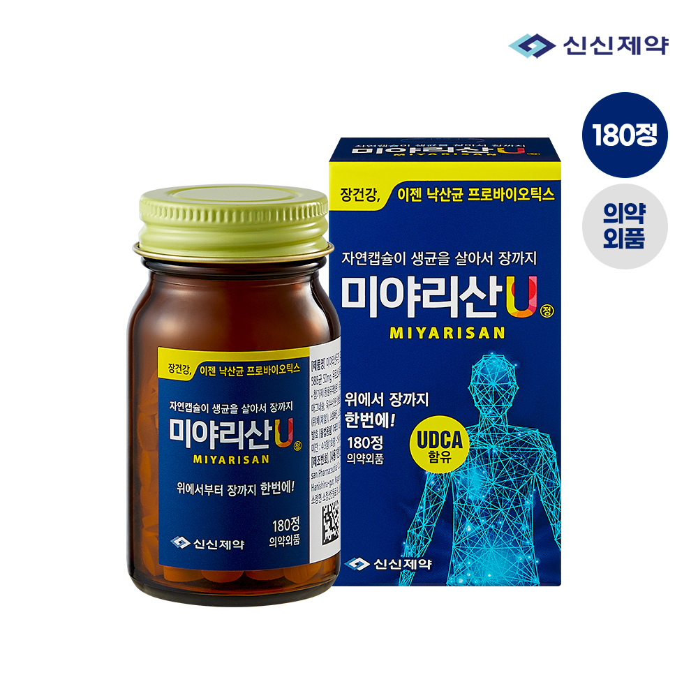 [신신제약] 미야리산U 낙산균 프로바이오틱스 180정, 1개