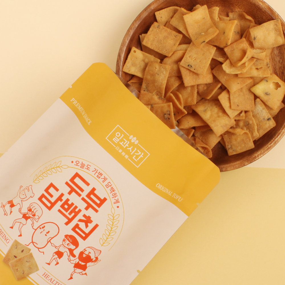두부담백칩 6봉 국산 콩으로 만든 수제 두부과자 임산부 건강한 간식 55g