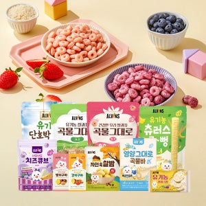 엘빈즈 아이과자 간식 츄러스롱뻥 떡뻥 라이스팝 곡물그대로