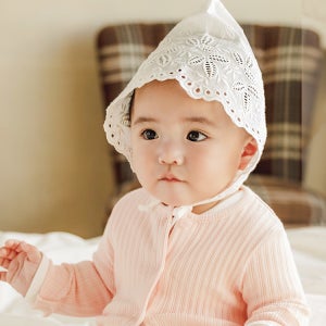 풀잎 코튼 아기보넷