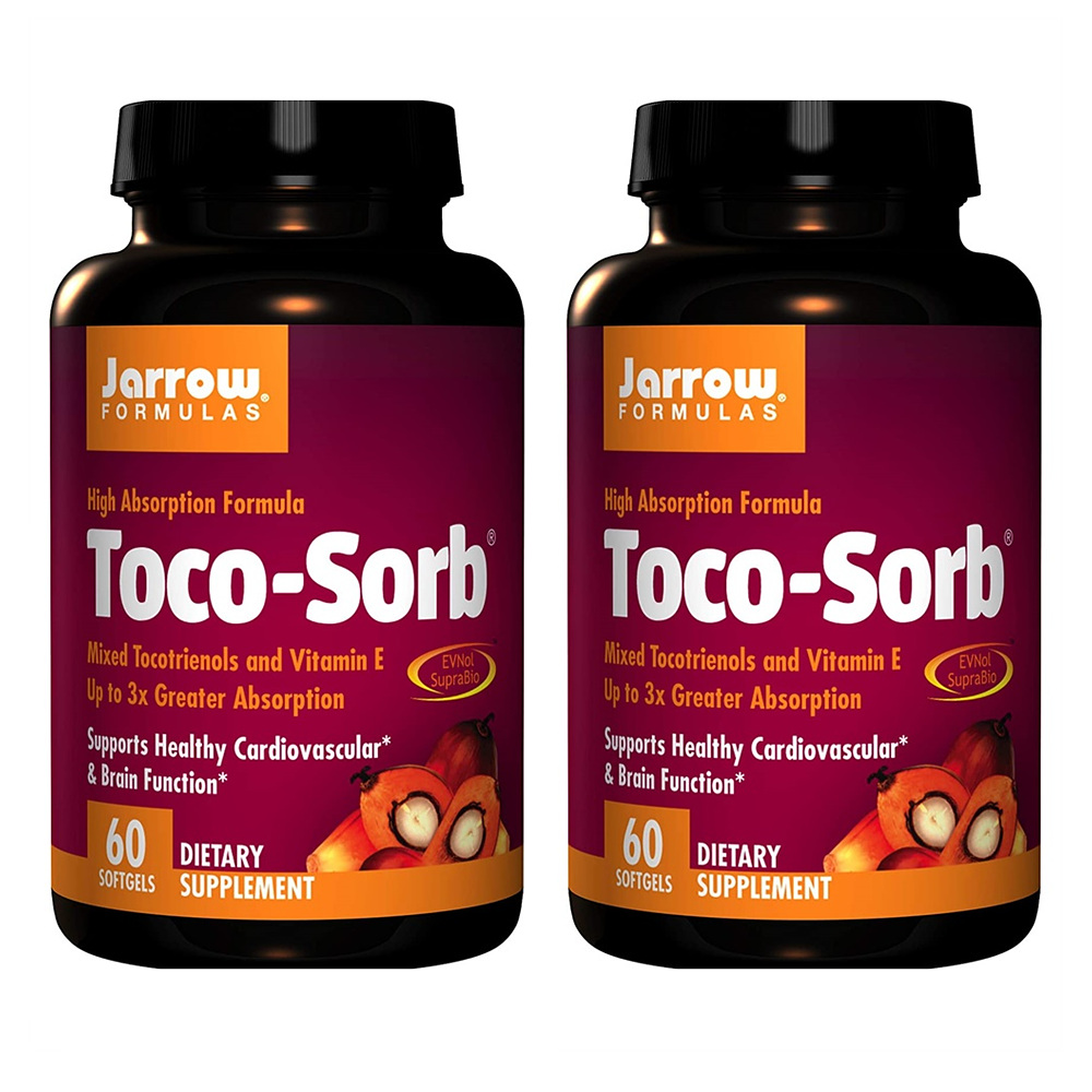 자로우 포뮬러스 <b>토코</b>솔브 60소프트젤 2통 Jarrow Formulas <b>Toco</b> <b>Sorb</b> Supports Healthy 60 Softgels