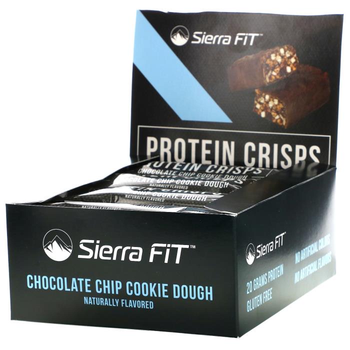 <b>시에라 핏</b> 프로틴 크리스프 초콜릿 칩 쿠키 도우 12개입 각 56g 1.98oz