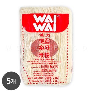와이와이 버미셀리 WAIWAI 얇은쌀국수 200g, 5개