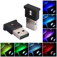 미니 USB RGB 7색 LED 엠비언트 라이트 2LED/자동차 차량용 무드등 풋등 조명