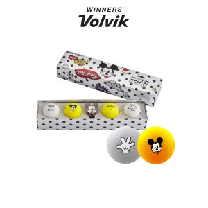 볼빅 비비드 미키 마우스 롱 4구 세트 골프공 [4구+볼마커]
