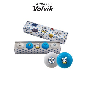 볼빅 비비드 도날드 덕 롱 4구 세트 골프공 [4구+볼마커]