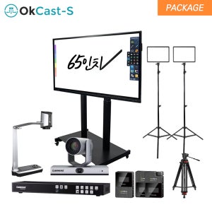 사나코 수업 자동 녹화 OK Lumens VC-TR1_65A-Premium 온라인 수업 패키지 유튜브 라이브 자동 추적 PTZ 카메라 4K UHD 65인치 전자칠판
