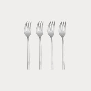 [덴비] 디저트 커트러리 티포크 세트 4P (무광 실버/유광 실버)