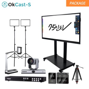 사나코 온라인 수업 패키지 유튜브 스트리밍 강사 추적 카메라 75인치 UHD 판서 전자칠판 HDMI,3G-SDI,IP,USB OK Lumens VC-TR1_75A-Premium