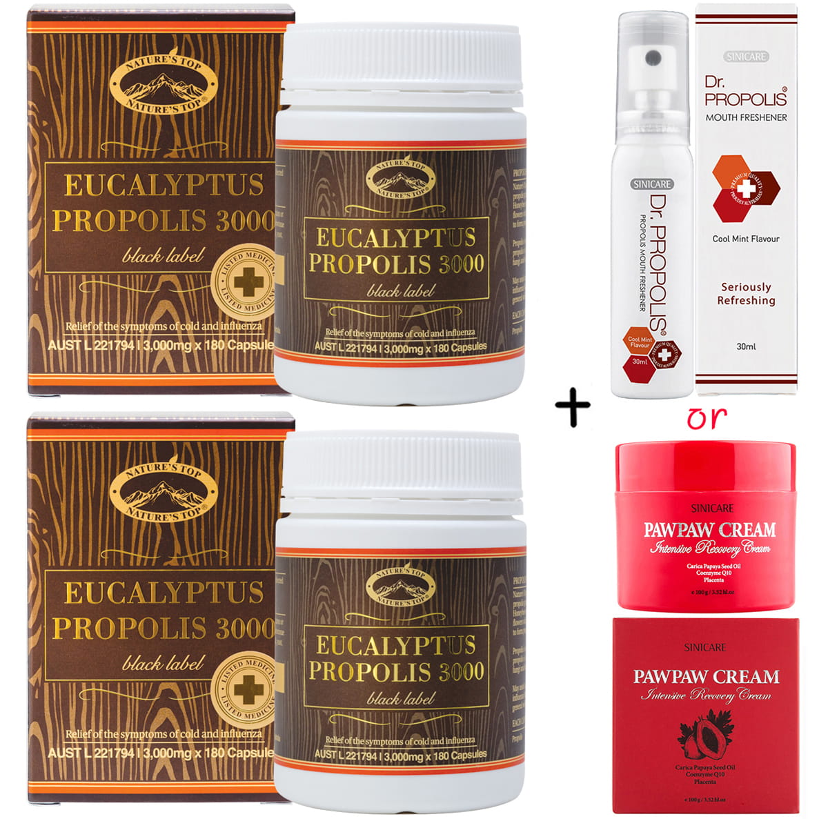 호주 프로폴리스 네이쳐스탑 <b>프로폴리스 3000</b> 유칼립투스 고함량 스프레이 효능 360캡슐