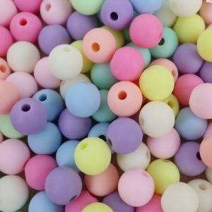 구슬 비즈 아크릴 공예 재료 키링 만들기 유광 파스텔볼