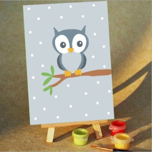 아크릴 미니 그림그리기 쉬운 명화 미니색칠하기 유치원 학교 수업 동물 그림 M43 부엉이