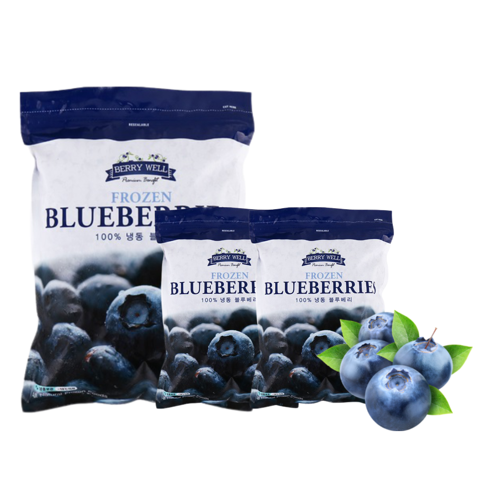 베리웰 냉동블루베리 3kg 칠레산 빅사이즈 세척 블루베리