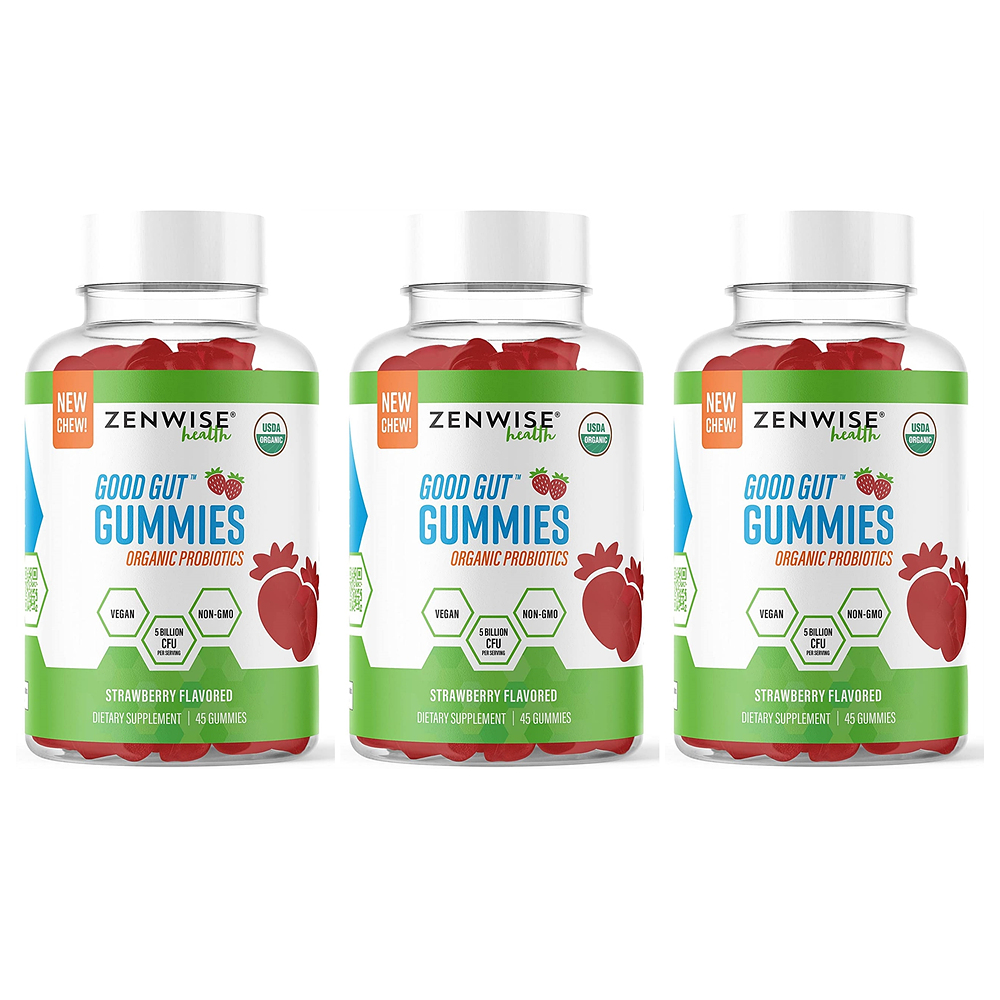 Zenwise 젠와이즈 <b>굿 거트</b> 프로바이오틱스 딸기 45<b>구미</b> 3팩