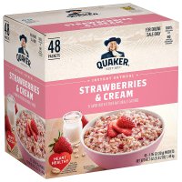 퀘이커 인스턴트 오트밀 딸기 앤 크림 30g x 48팩 Quaker Instant Oatmeal