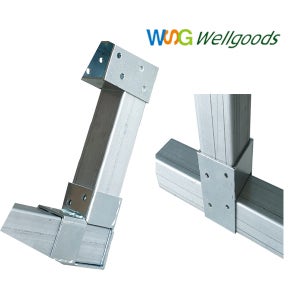 웰굿즈 각파이프 연결 브라켓 사각파이프 조인트 50X50 스틸L형