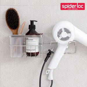 스파이더락 무타공 헤어 드라이기거치대 욕실 고데기 드라이거치대 걸이
