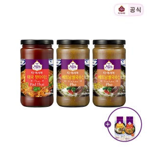 티아시아 아시안소스 350g 3병 베트남 쌀국수 태국 팟타이 외 2종 선택구매