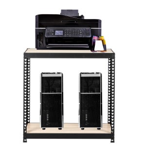 하트랙 컴퓨터 본체 받침대 선반 pc 데스크탑 이동식 트레이 수납장 20x20x75 2단