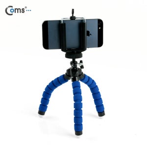 Coms ITA837 플렉시블 스마트폰 삼각대 관절형 스폰지재질 블랙 블루 레드 랜덤발송