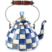 MacKenzie-Childs Royal Check Enamel Tea Kettle 맥켄지 차일드 로얄 체크 에나멜 차 주전자 3QT