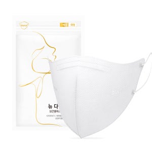 뉴 다나 온숨 새부리형 컬러마스크 KF94 대형 흰색 50매