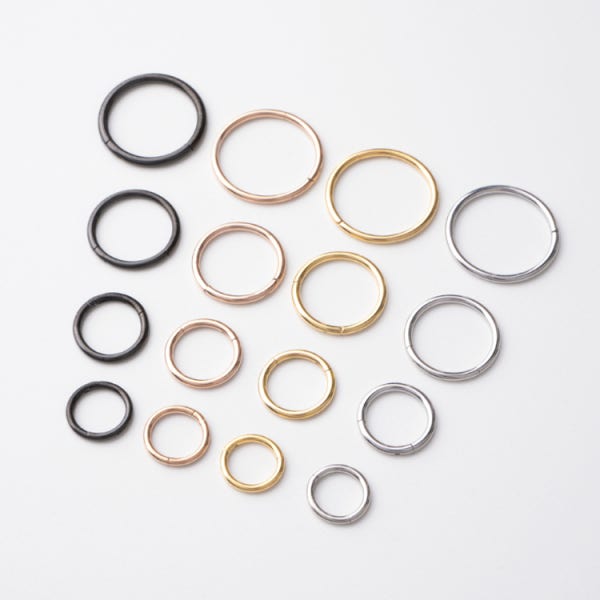 써지컬 피어싱 원터치 세그먼트 링피어싱 귀걸이 얇은 0.8mm 16종 이너컨츠 아웃컨츠