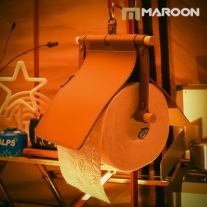 두루마리 휴지 케이스 가죽 보관 캠핑 인테리어 원목 휴지걸이