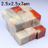 낙관 도장 재료 인주 수묵화 2.5x2.5x7cm 전각장재 도장석료수산석청석소장명칭연습장