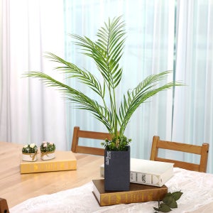 야자수 조화 인조나무 테라조 화분 아레카야자조화 60cm