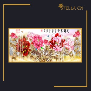 모란 부귀화 재물 대형 보석십자수 diy세트 쉬운 다이아몬드 큐빅 비즈 십자수 집순이취미 152x61