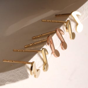 [무배/전체14k] 골드 칸타빌레 음표 귀걸이 2color