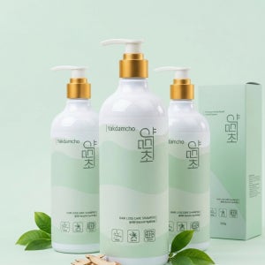 약담초 샴푸 카페인 맥주효모 한련초 탈모샴푸 두피진정 약산성 500g, 3개