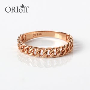 14K 18K 금 잔잔체인 반지 (1-6233/여)