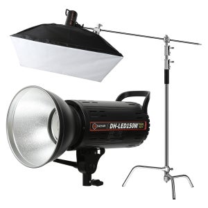 스튜디오 촬영 조명 장비 지속광 썬빔 150W C스탠드 소프트박스 세트KIT-SUN04