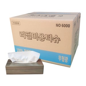 천연펄프 리필티슈 6000매 숙박업소용 대용량 100매 60팩