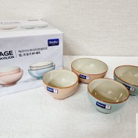 DENBY 덴비 헤리티지 피아자&파빌리온 밥공기 국공기 4P 세트 밥그릇 국그릇