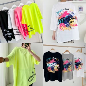 여성맨투맨 반팔티셔츠 오버핏 빅사이즈 박스 롱티 레이어드