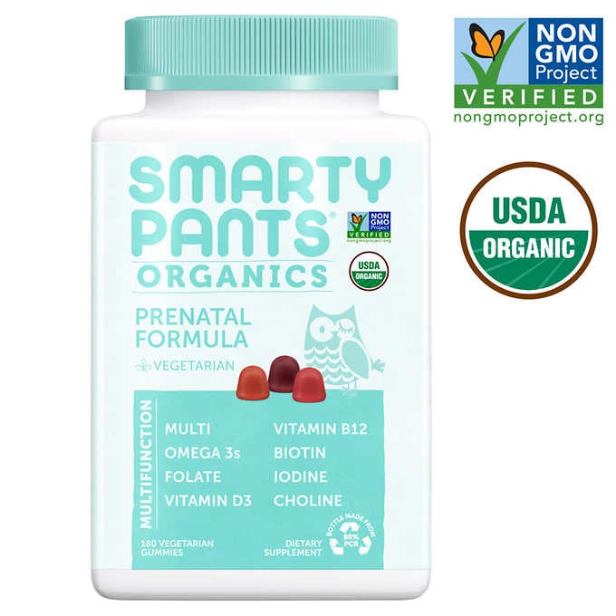 <b>스마티팬츠</b> USDA 유기농 신전 여성용 180개 구미 / SmartyPants USDA Organic Prenatal Formula, 180 Adult Gummies