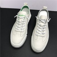 남자 스니커즈 명품 가죽 운동화 화이트 신발 LEATHER SNEAKERS LS21019