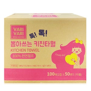 바리바리 톡톡 뽑아쓰는 키친타올 리필 5000매~ 100% 천연펄프 키친타월