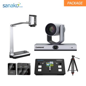 사나코 OK Lumens VC-TR1_A-Standard 수업 자동 녹화 패키지 자동 추적 카메라+비디오믹서+실물화상기+캡쳐카드+무선마이크+사용자교육 set 스마트 교실 강의녹화