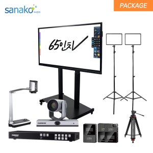 사나코 OK Lumens VC-TR1_65A-Premium 자동 추적 카메라+65인치 전자칠판+비디오프로세서+실물화상기 등 1인 교육 방송 장비 인터넷 강의 제작
