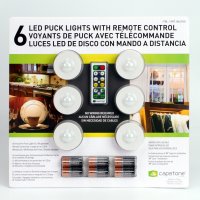 LED 퍽 라이트 6개，리모컨 포함 / 코스트코 LED조명