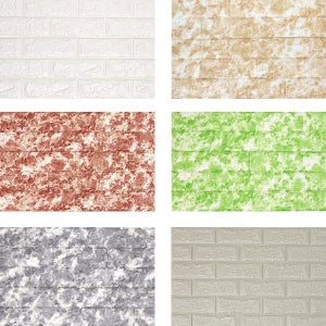 벽돌무늬 시트지 폼블럭 접착식 파벽돌 벽돌모양 벽지 인테리어 100cmX37cm 화이트