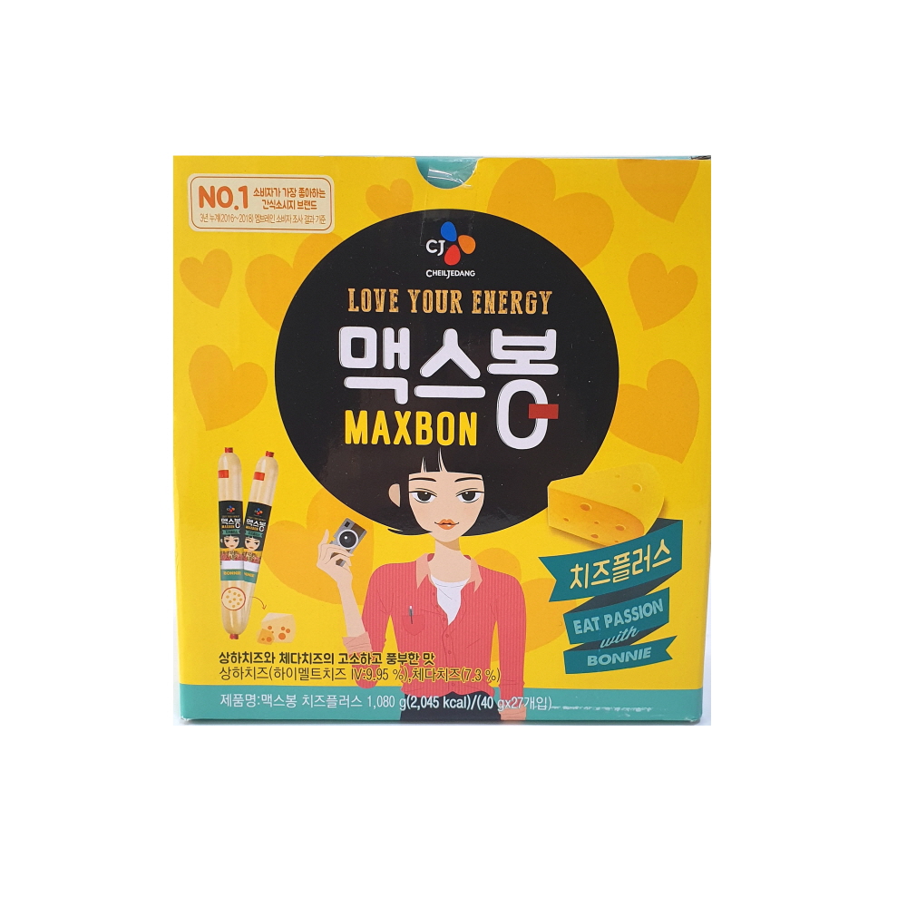 맥스봉 치즈 오리지널 코스트코 씨제이 치즈플러스 40g 27개 소시지 간식 맛있는 소세지