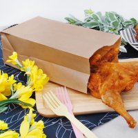 [오렌지포장] 치킨봉투 내유크라프트 각대봉투 / 꽈배기 치킨 튀김 빵 각대봉투 종이봉투